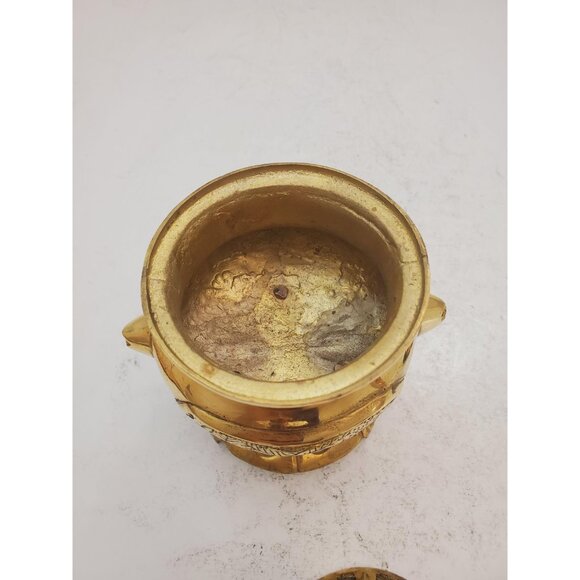 Antique brass/bronze incense burner with Foo Dog - Picture 7 of 10
